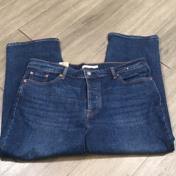 Levi’s “Wedgie Straight” High Rise NWT Medium Wash Ankle Jeans size 20W - Picture 7 of 13